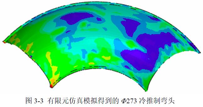 有限元仿真模擬得到的Φ273 冷推制彎頭